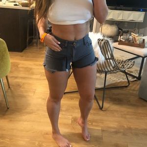 American Eagle high rise shortie grey sz 0